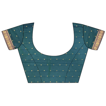 Joban Fashion Green Banarasi Soft Silk Woven Butti Saree