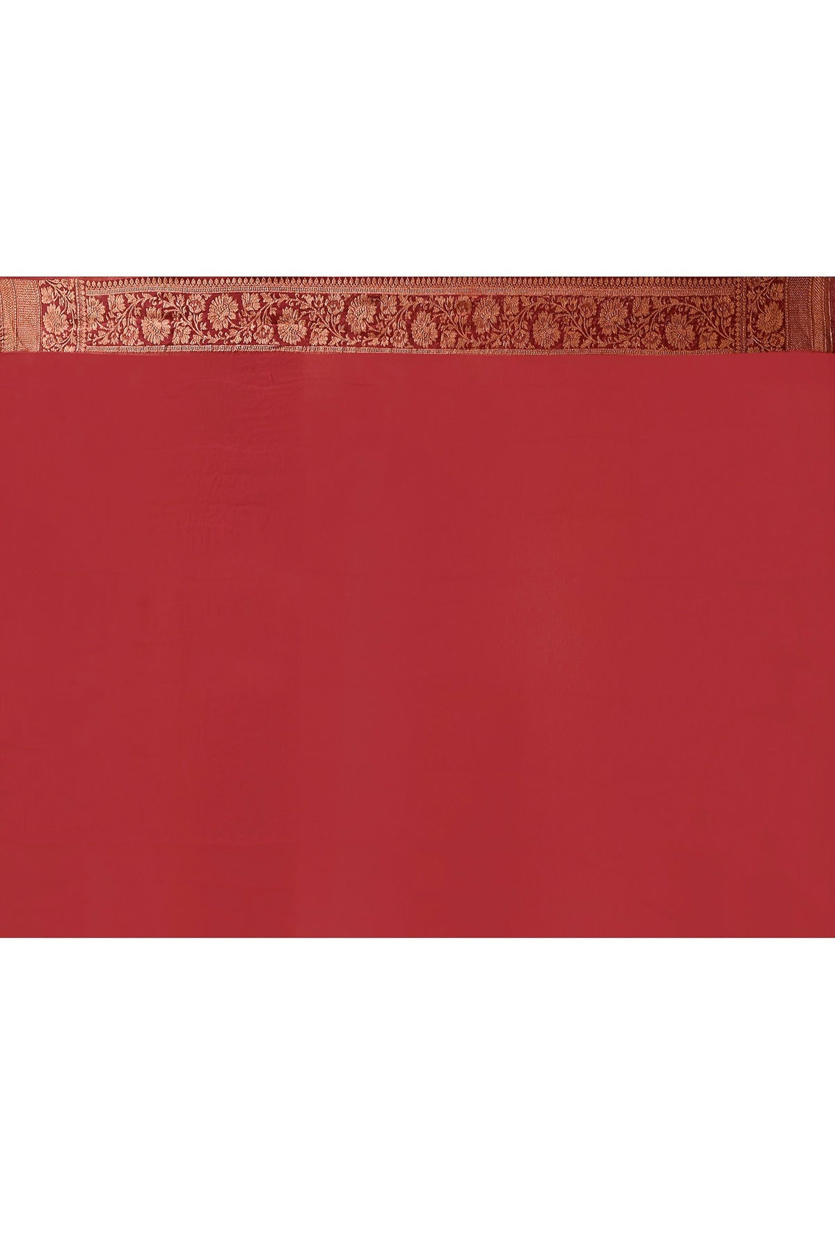 Joban Fashion Dark Pink Crepe Chiffon Pure Handloom Banarasi Silk Saree