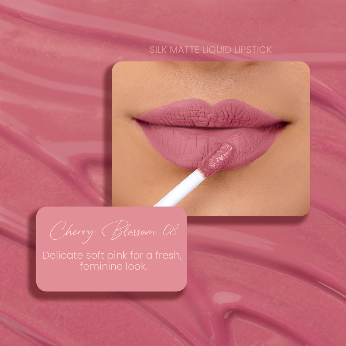 Parul Garg Beauty Silk Matte Liquid Lipstick - Cherry Blossom 08