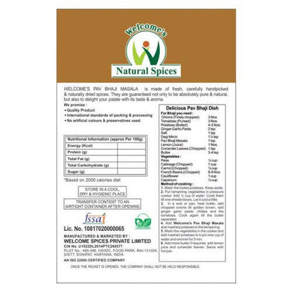 Welcome’s Natural Spices Pav Bhaji Masala Powder