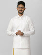 Ramraj Cotton Mens Fullsleeve White Shirt Pus Size