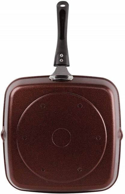Cello Aluminium Non Stick Grill Pan Square Black