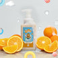 Puddles Organic Cub Riders Kids Foaming Face & Body Wash, Turmeric, Milk Protein, Orange Essential Oil