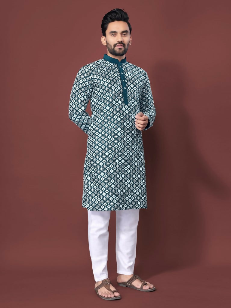 Traditional Readymade Kurta Pajama for Men by Infinity Export
