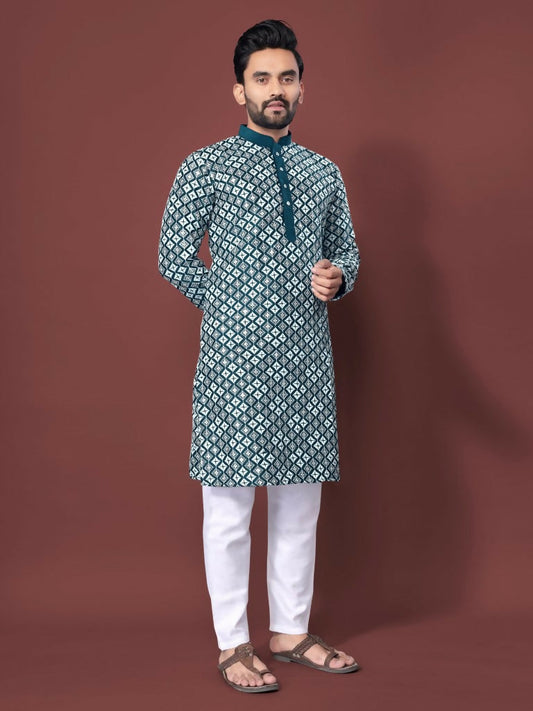 Traditional Readymade Kurta Pajama for Men by Infinity Export