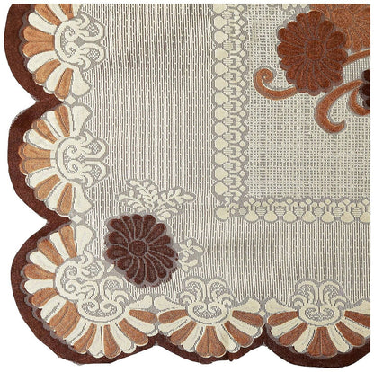 Kuber Industries Center 4 Seater Table Cover - Brown