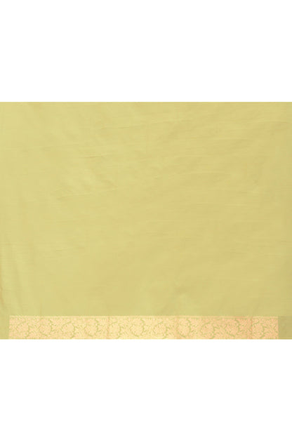 Joban Fashion Light Green Banarasi Katan Pure Handloom Banarasi Silk Saree
