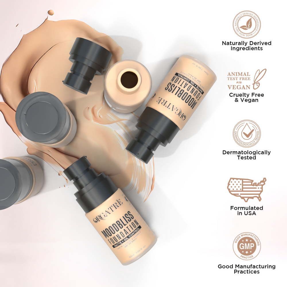 Orgatre Moodbliss Matte + Oil Control Makeup Foundation SPF 30 - 138