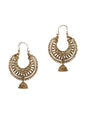 Gold-Polished Alloy Golden Round Hoop Style Earrings - The Pari