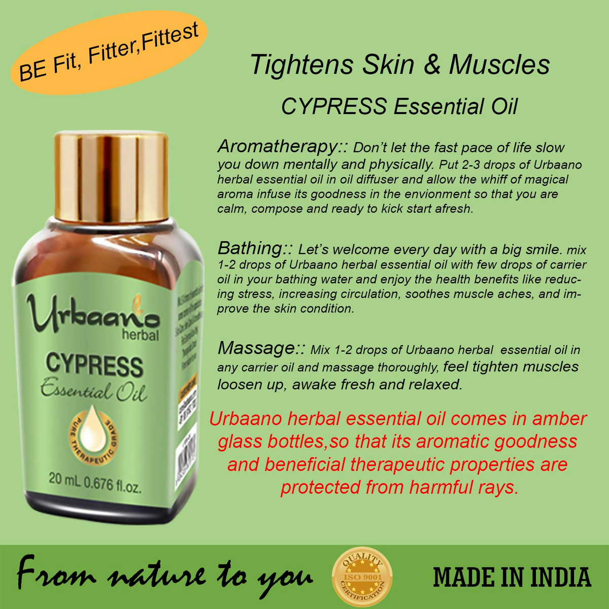 Urbaano Herbal Cypress Essential Oil