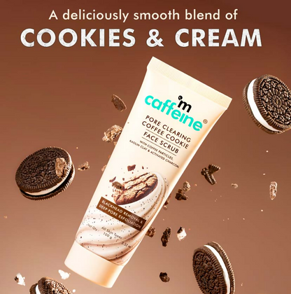 mCaffeine Pore Clear Coffee Cookie Face Scrub for Blackheads & Tan Removal