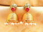 Multicolor Kemp Metallic Designer Jhumkas
